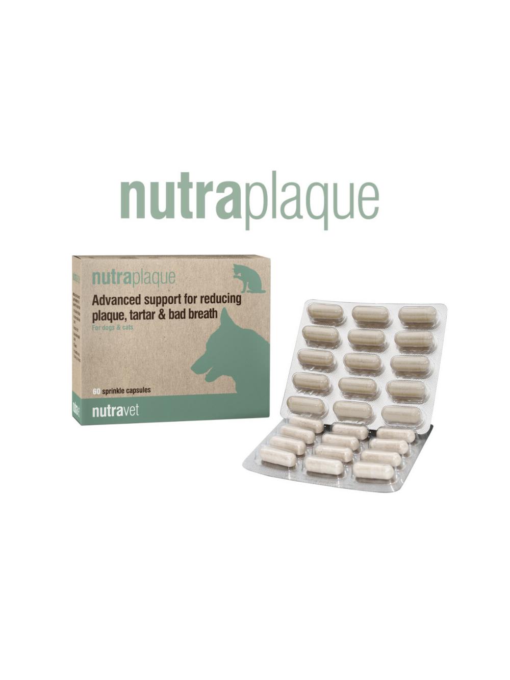 NUTRAVET Nutraplaque For Dogs & Cats 60kaps - Zaawansowane wsparcie w redukcji płytki nazębnej, kamienia nazębnego i nieświeżego oddechu