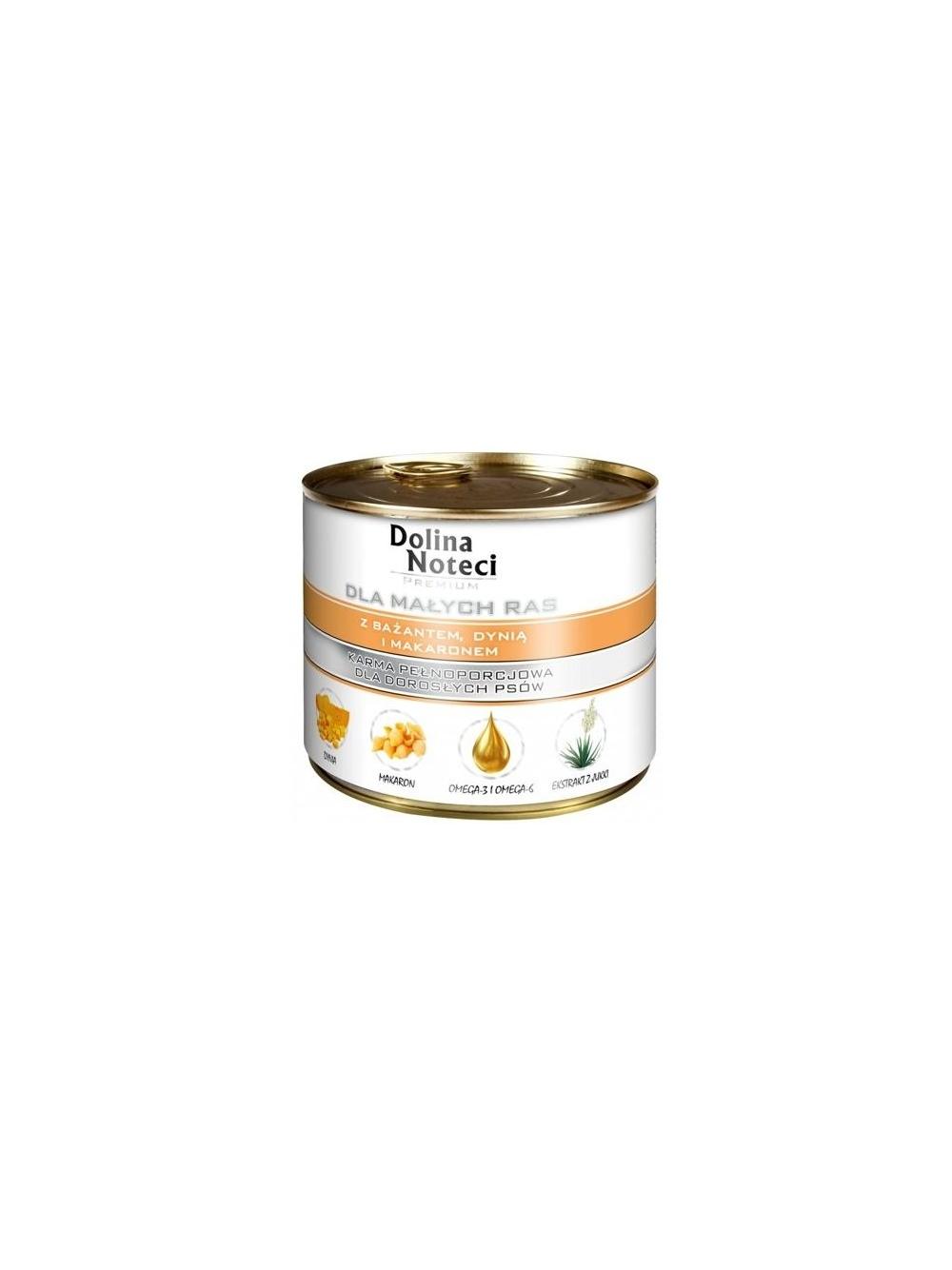 Dolina Noteci PREMIUM dla psów małych ras z bażantem dynią i makaronem 6x185 g