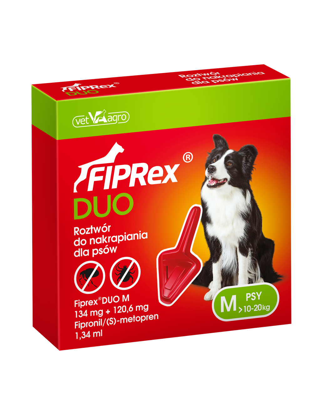 FIPREX DUO M 134 mg + 120,6 mg roztwór do nakrapiania dla psów