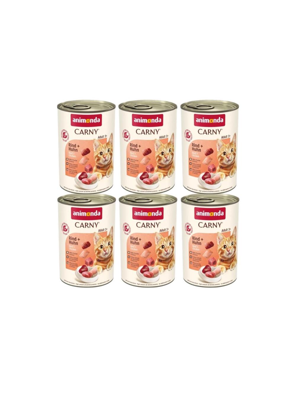 ANIMONDA Cat Carny Adult smak: wołowina i kurczak 6 x 400g