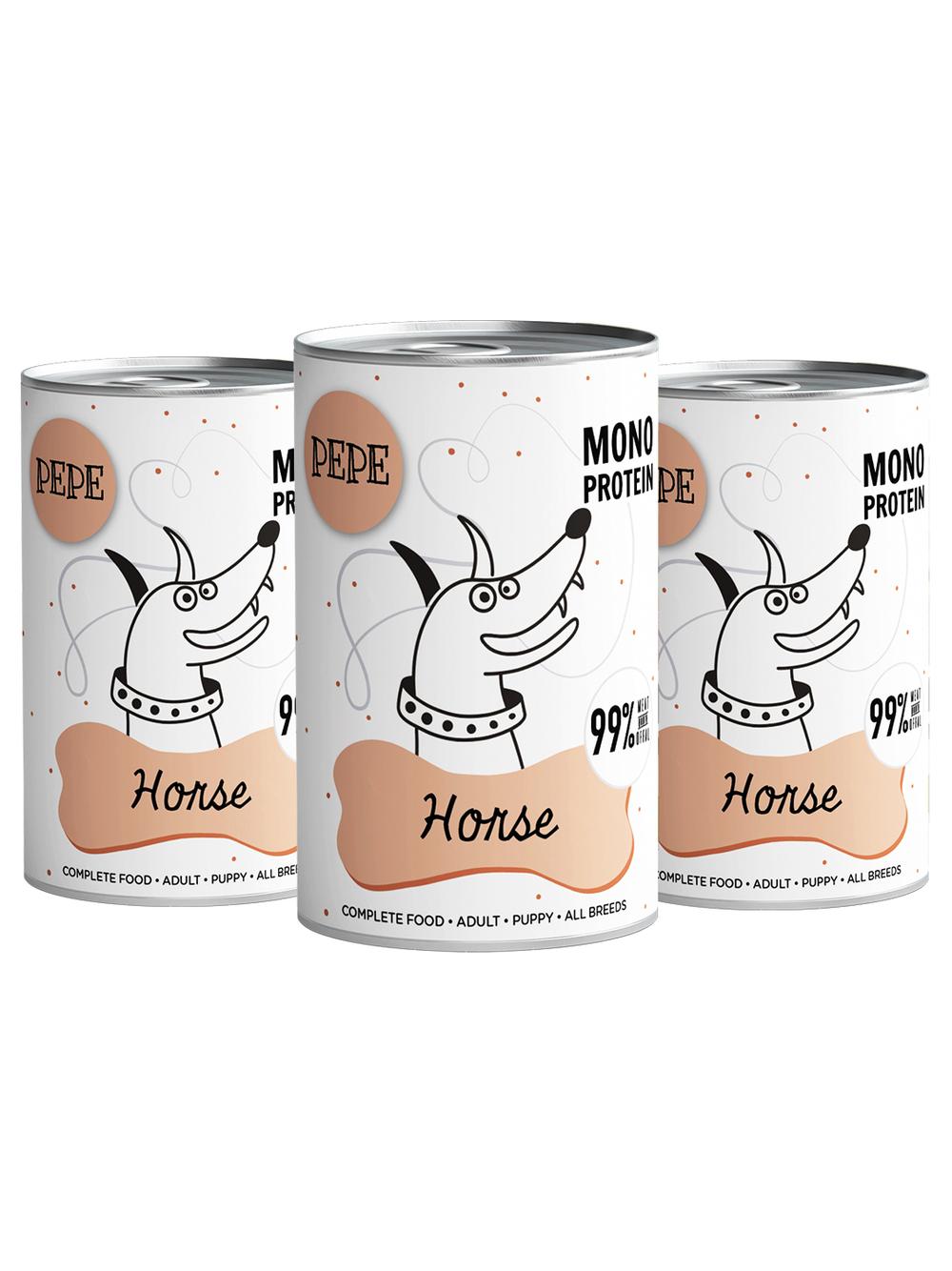 PEPE MONO PROTEIN Horse (konina) 3x400g
