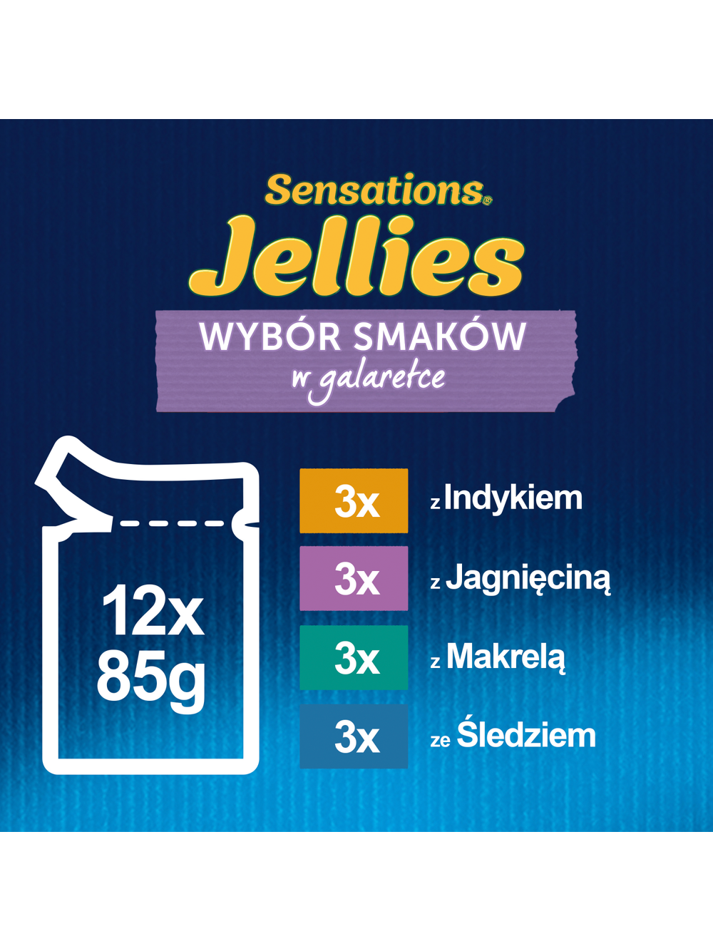 FELIX Sensation Jellies Karma dla kotów wybór smaków w galaretce 12x85g