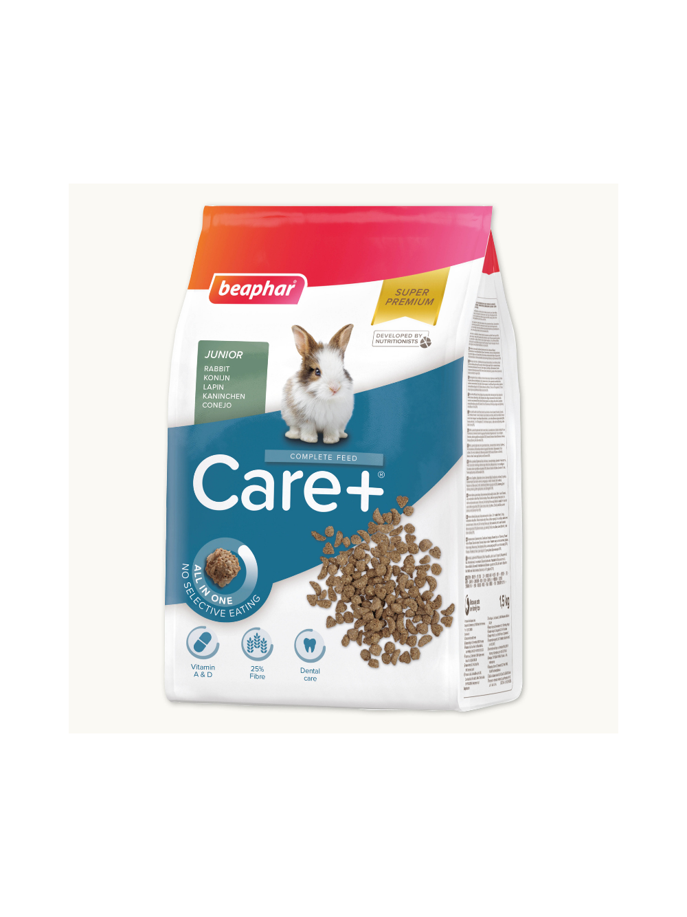 BEAPHAR-Care+ Rabbit Junior 1,5kg - karma Super Premium dla młodych królików