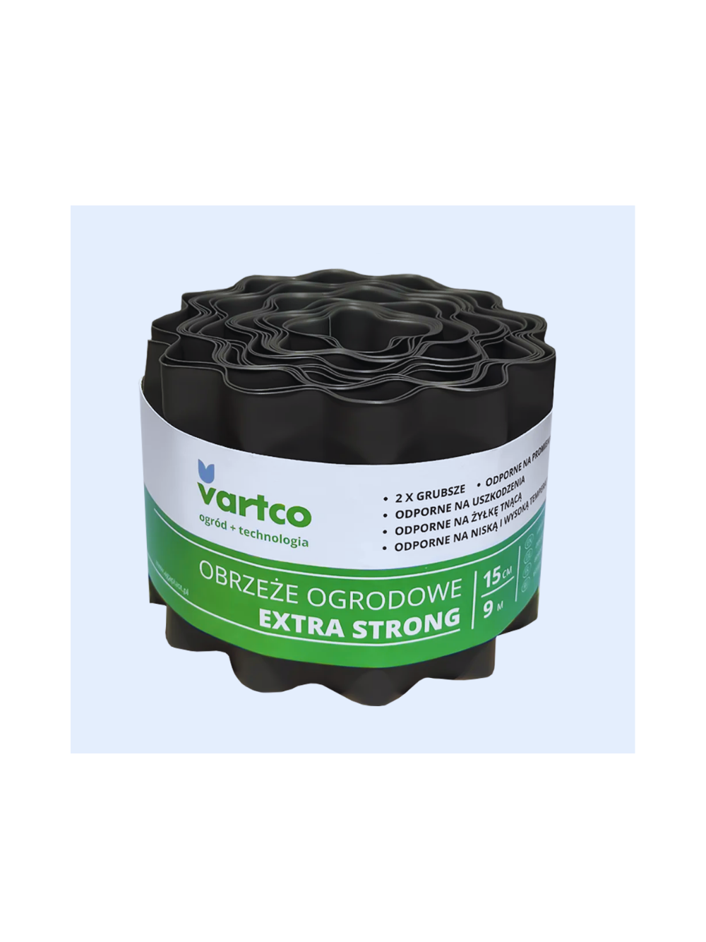 Obrzeże ogrodowe faliste EXTRA STRONG szare 15cm 9mb