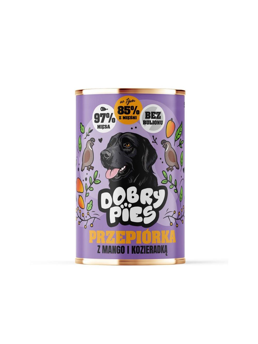 Dobry Pies Przepiórka z mango i kozieradką 400g