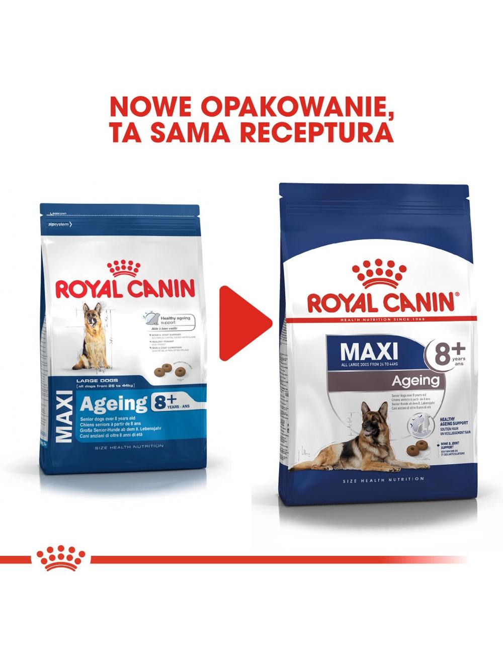 ROYAL CANIN Maxi Ageing 15kg karma sucha dla psów dojrzałych, po 8 roku życia, ras dużych / Opakowanie uszkodzone (5157,5386,6537,8931) !!!