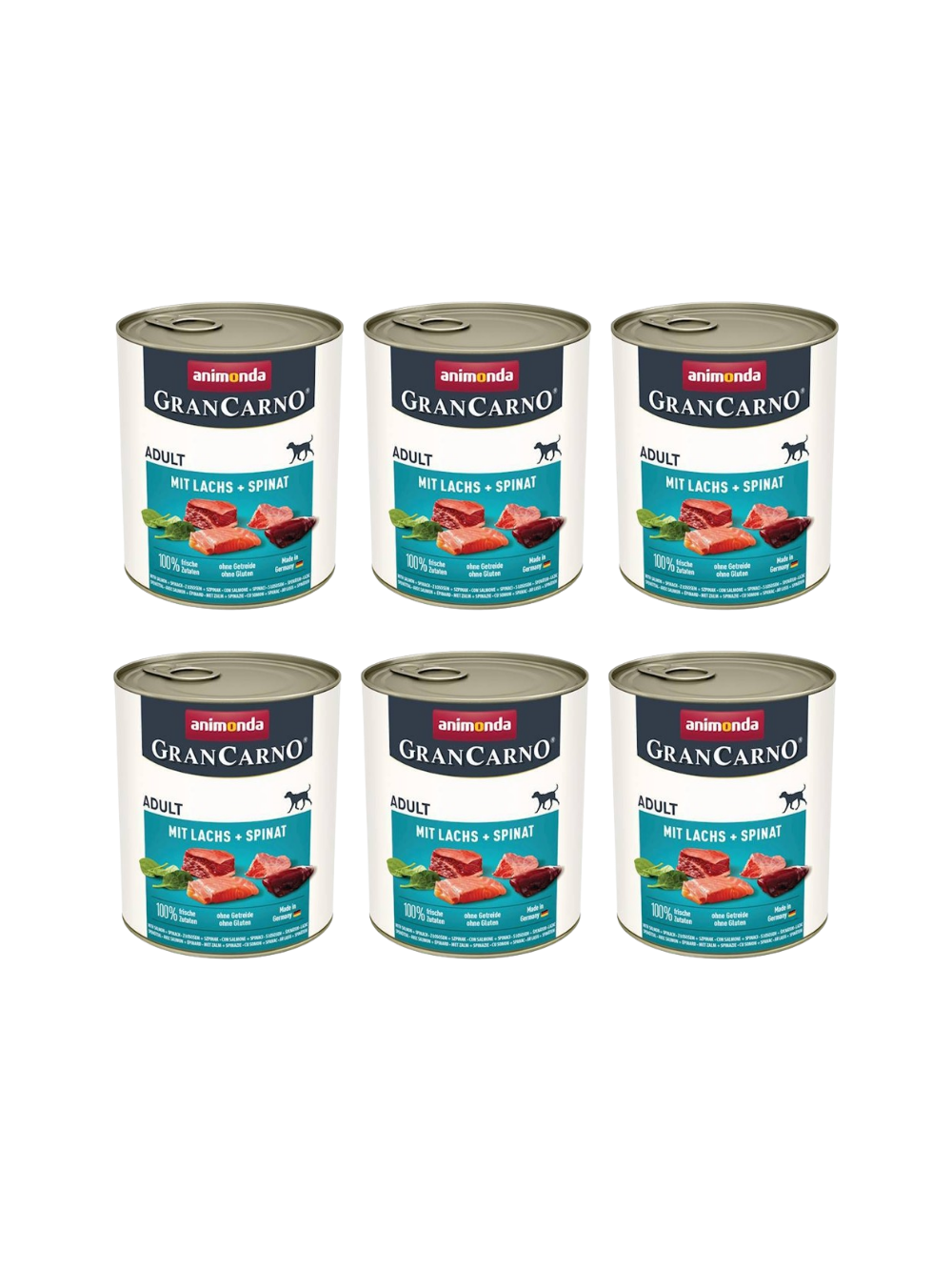 ANIMONDA GranCarno Adult Dog smak: Łosoś + szpinak 6x800g