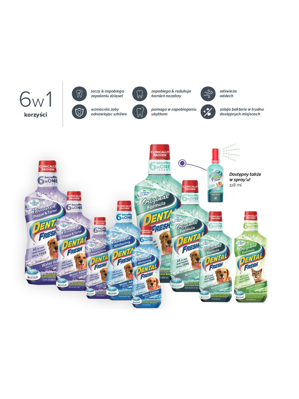 Dental Fresh wybielający 503ml - preparat do higieny jamy ustnej
