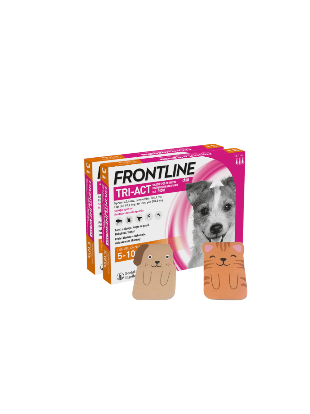 FRONTLINE Tri-Act S 5-10kg (pipeta 3 x 1ml) X2 + Zakładka magnetyczna GRATIS!