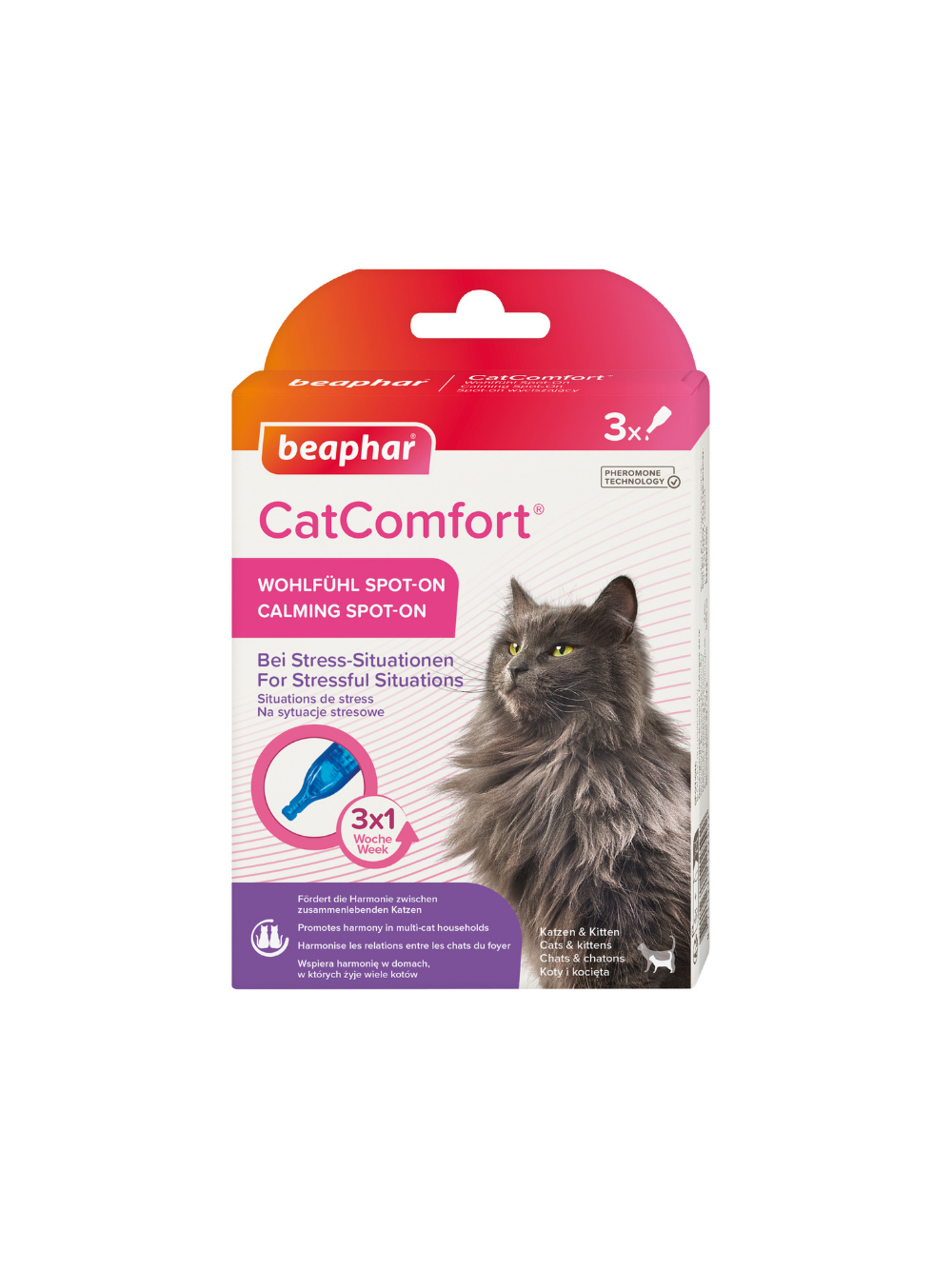 BEAPHAR -CATCOMFORT CALMING SPOT-ON- krople 3x0,55ml