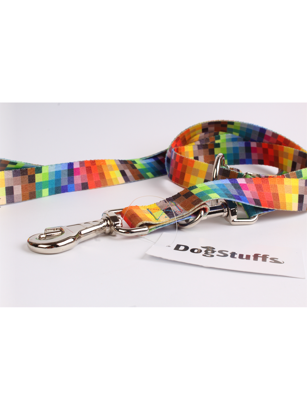 DogStuffs Smycz Regulowana – Piksele 25mm/220cm