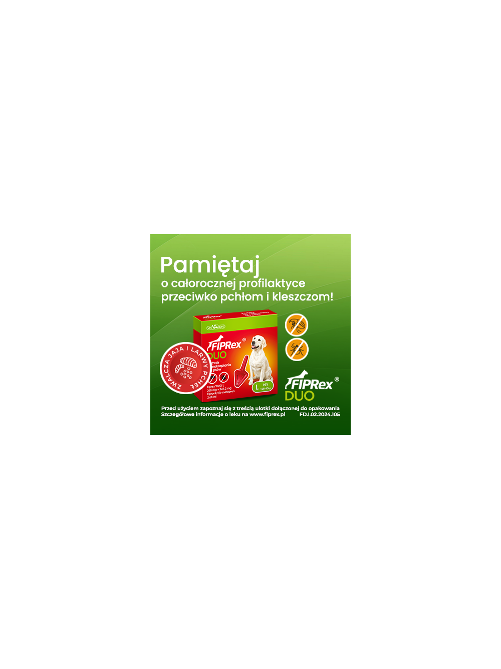 FIPREX DUO L 268 mg + 241,2 mg roztwór do nakrapiania dla psów