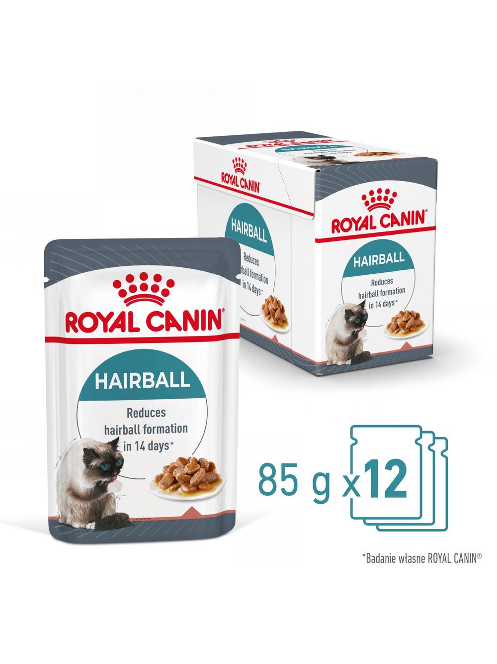 ROYAL CANIN  Hairball Care 12x85g karma mokra w sosie dla kotów dorosłych, eliminacja kul włosowych