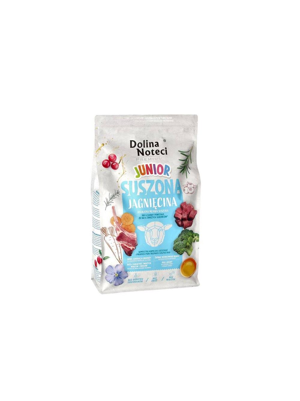 DOLINA NOTECI Premium Junior Jagnięcina- karma suszona dla psa 4kg