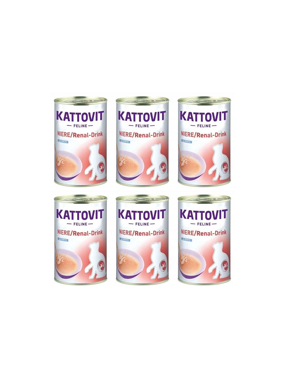 Kattovit Drink Niere/Renal kaczka 6x135ml puszka