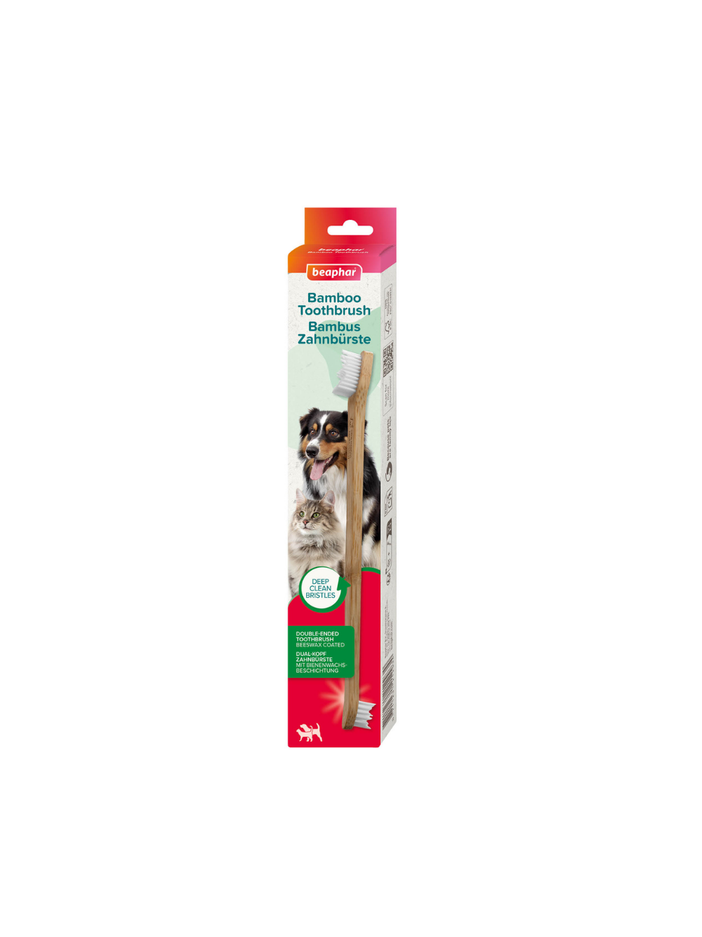 Beaphar BAMBOO TOOTHBRUSH - dwugłowicowa bambusowa szczoteczka do zębów