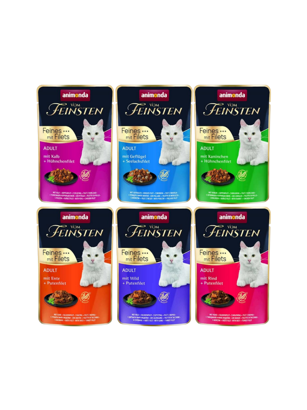 ANIMONDA Cat Vom Feinsten Adult Mix smaków 12x85g