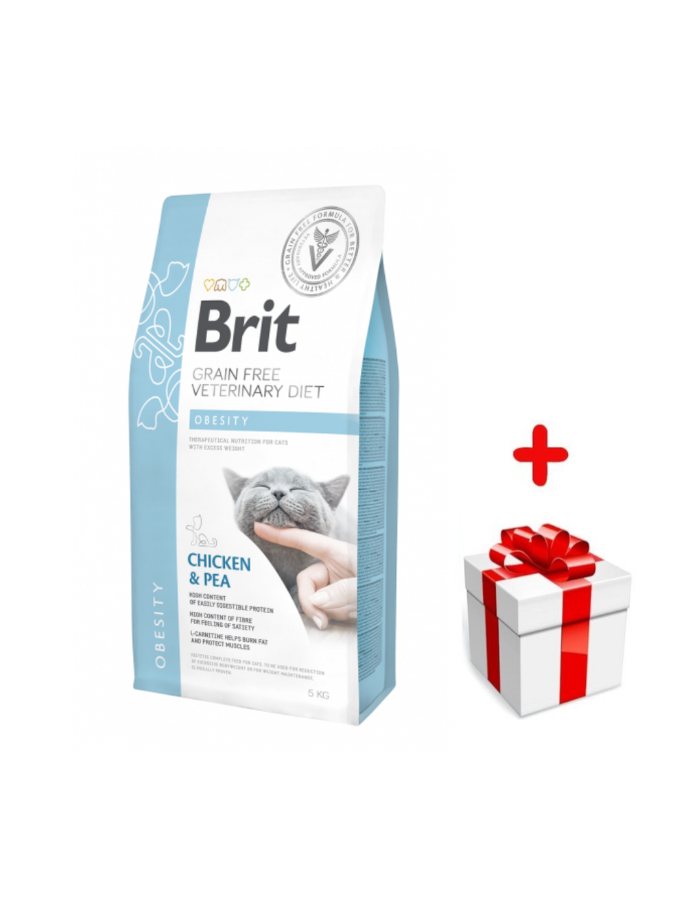 Brit gf veterinary diets cat Obesity 5kg + niespodzianka dla kota GRATIS!