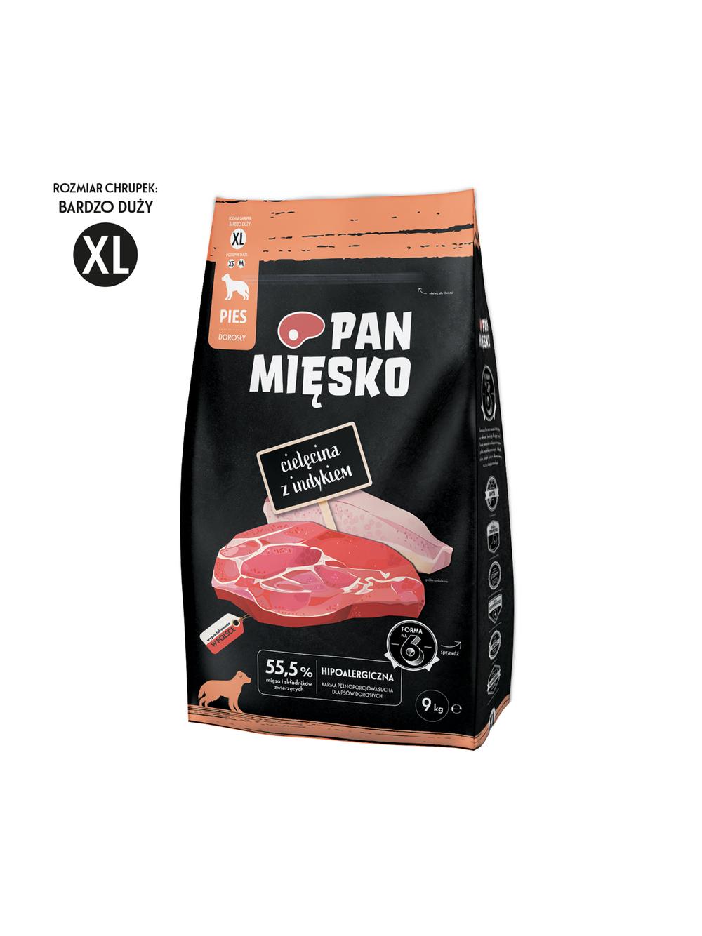 PAN MIĘSKO Cielęcina z indykiem XL 9kg