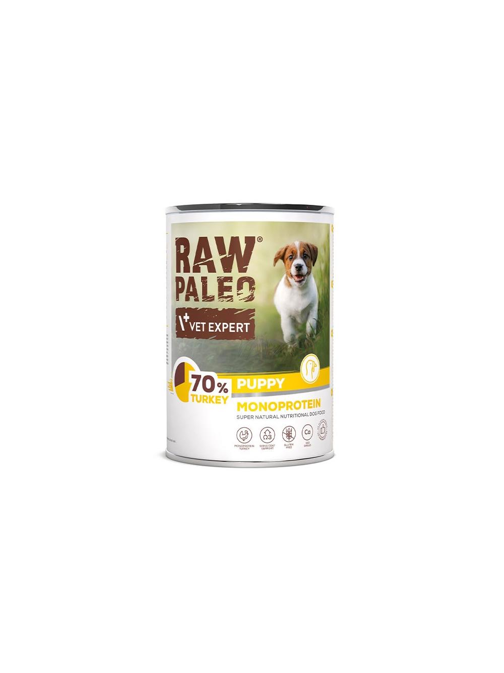 Vetexpert Raw Paleo Puppy Turkey 400g - indyk puszka