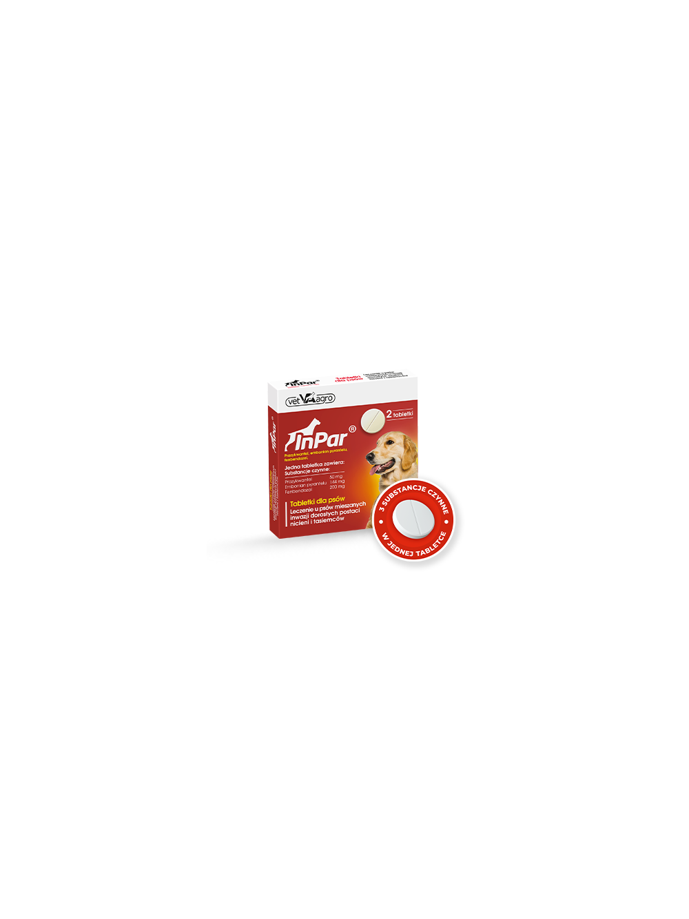 InPar 50/144/200 mg 2tabletki dla psów