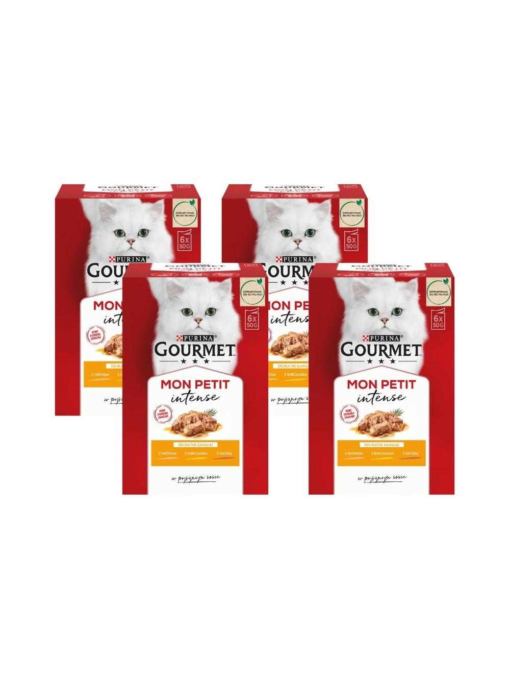 GOURMET mon Petit Pokarm dla kotów - MIX Drobiowy 24x50g
