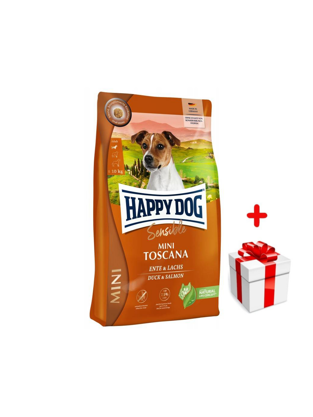 Happy Dog Mini Toscana 4 kg + niespodzianka dla psa GRATIS!