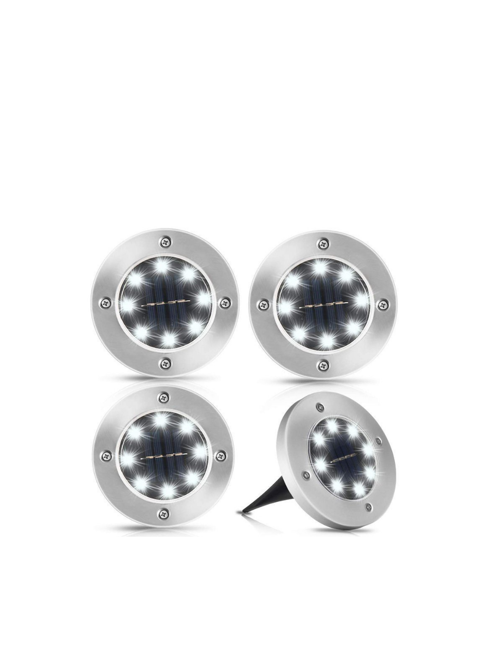 4x lampki solarne gruntowe led