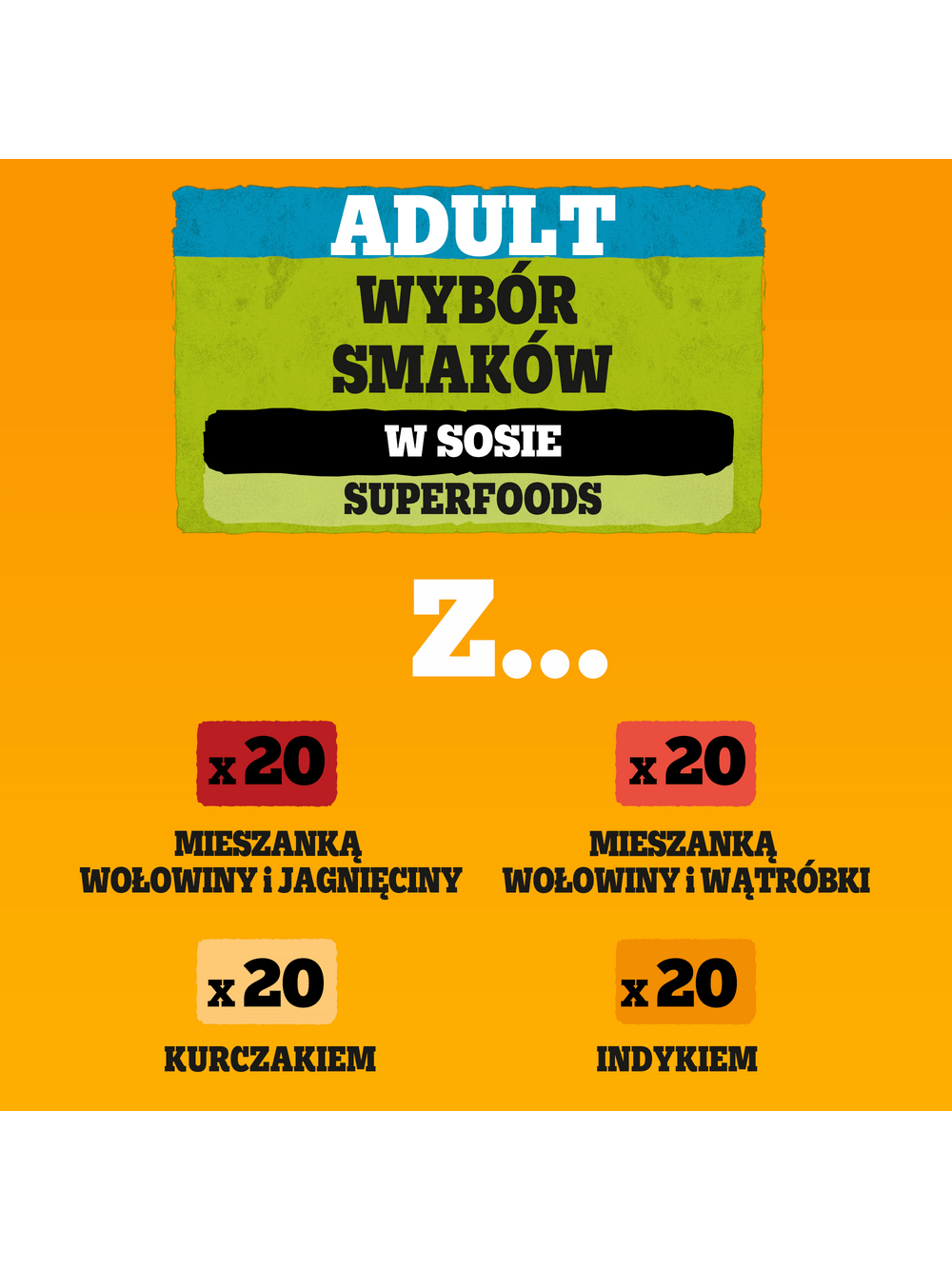 PEDIGREE® Adult Karma mokra dla dorosłych psów, Wybór Smaków w Sosie, 80 x 100 g