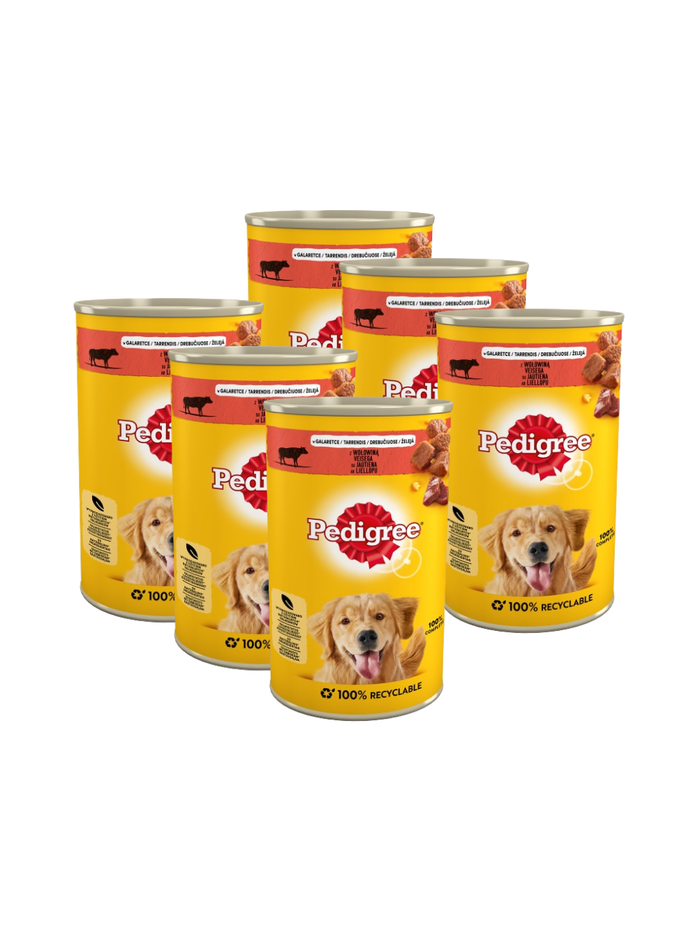 PEDIGREE Adult mokra karma pełnoporcjowa dla dorosłych psów, z wołowiną w galaretce 6x1200g