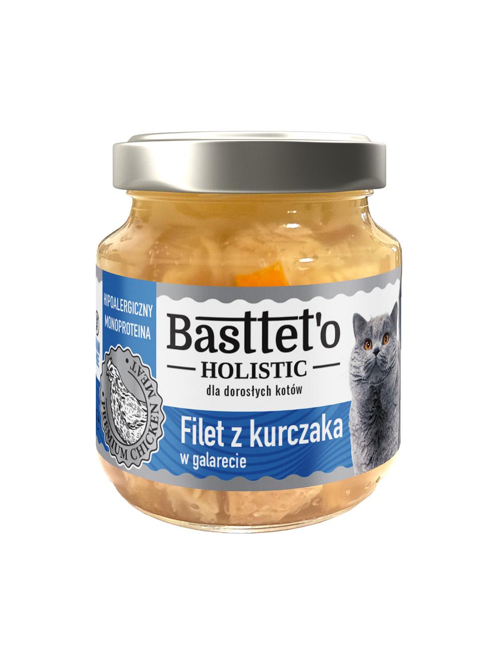 Basttet'o Holistic filet z kurczaka w galarecie dla kotów 130g