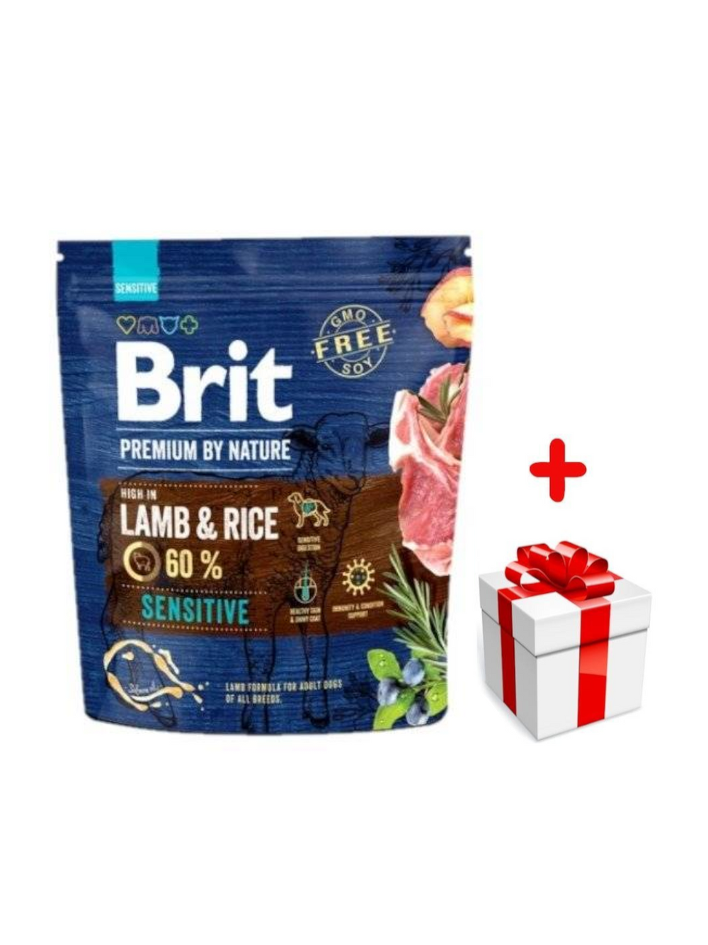 BRIT Premium By Nature Sensitive Lamb 1kg + niespodzianka dla psa GRATIS!