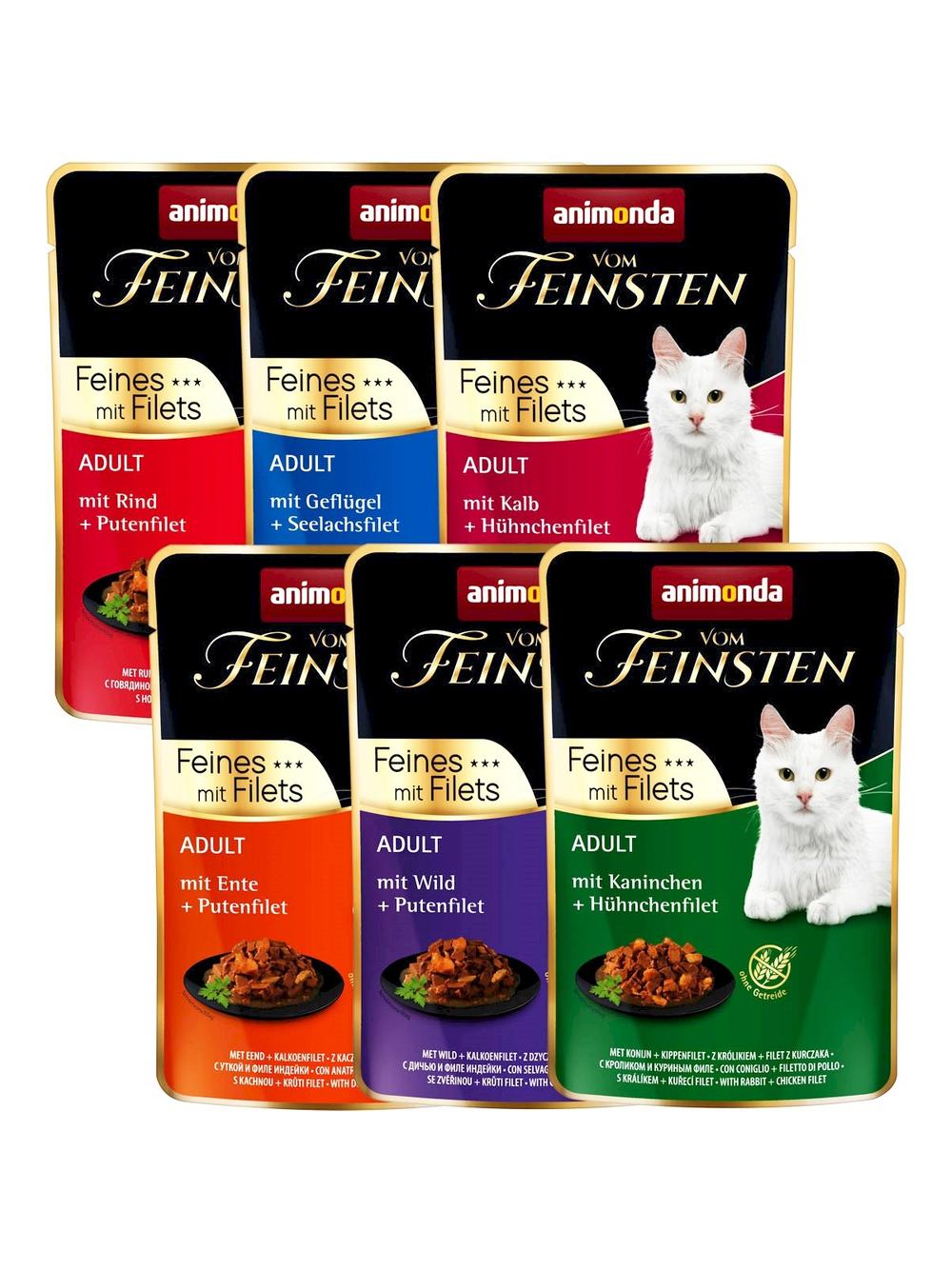 ANIMONDA Cat Vom Feinsten Adult Mix smaków 12x85g