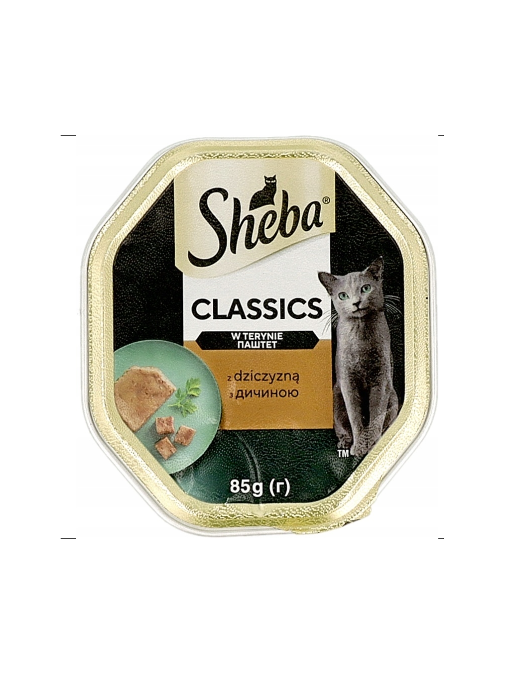 SHEBA Finesse tacka 44x85 g – mokra karma pełnoporcjowa dla dorosłych kotów, dziczyzną, w pasztecie
