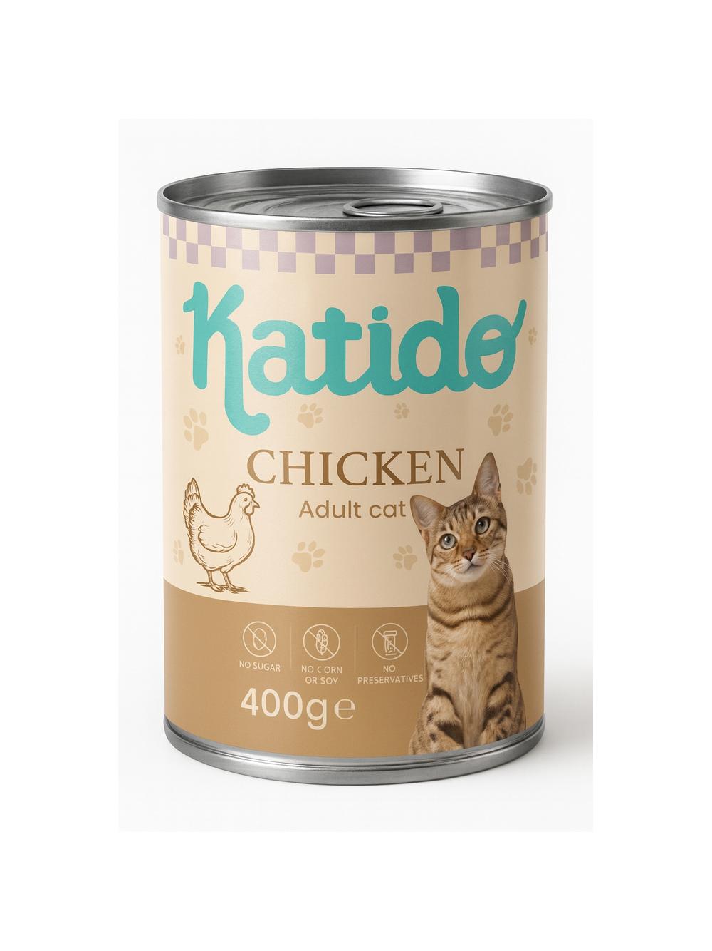 Katido Mokra karma dla kotów z Kurczakiem 400g