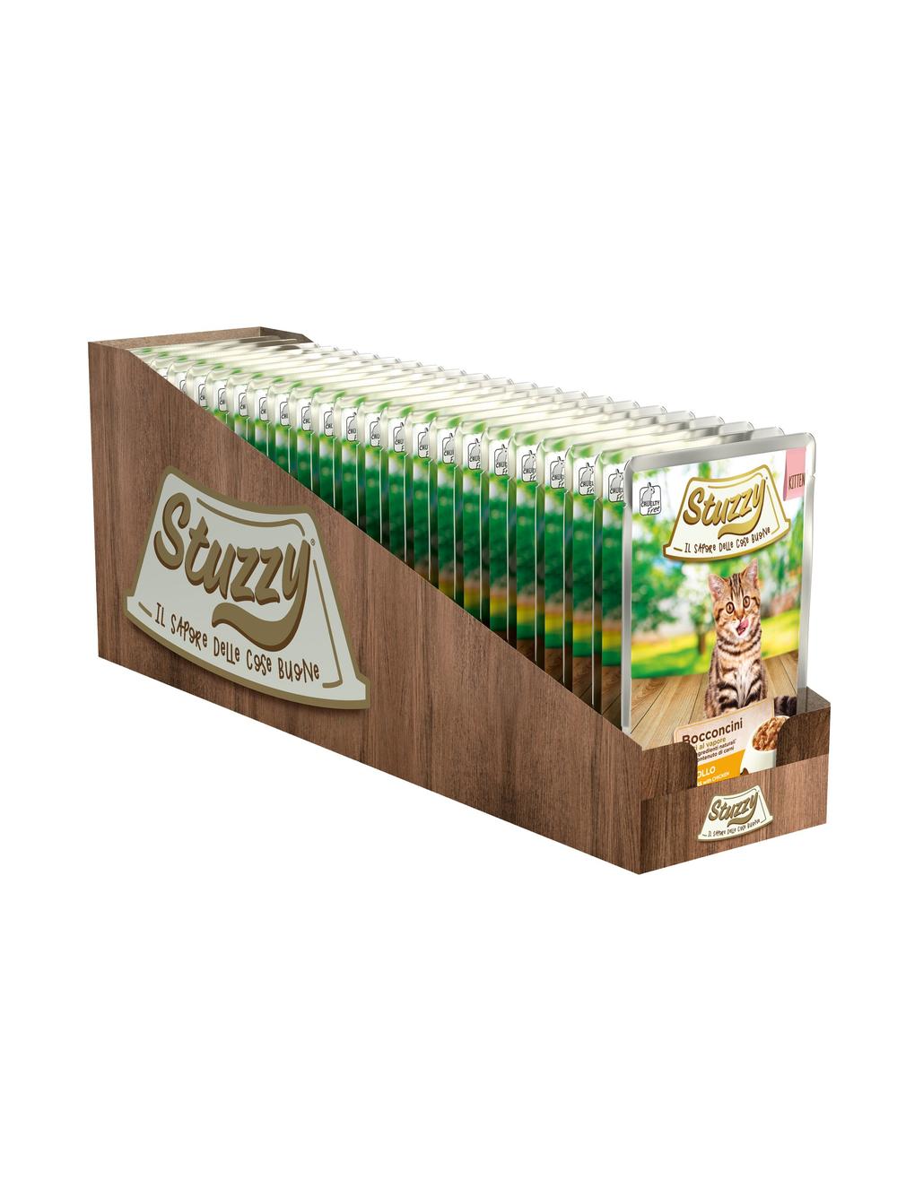 Stuzzy Bocconcini, karma mokra, dla kociąt, kurczak w sosie, 85 g, saszetka