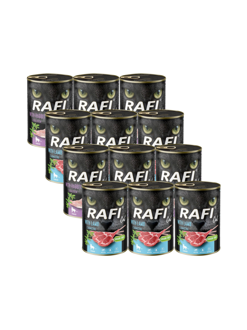 RAFI Cat Adult Sterilised Mix Smaków 12x400g