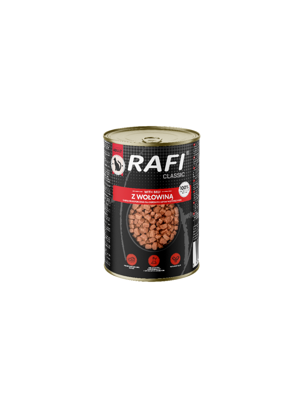 RAFI Cat Kawałki z wołowiną w sosie 6x415g