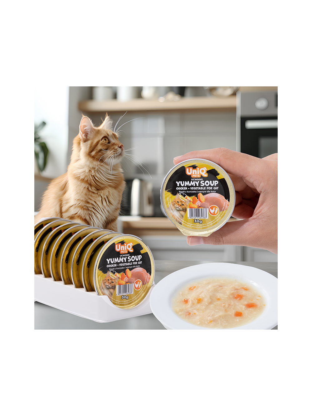 UNIQ PETS KARMA MOKRA DLA KOTA ROYAL CHICKEN rosół z kurczaka i warzyw 30 g x 8 szt