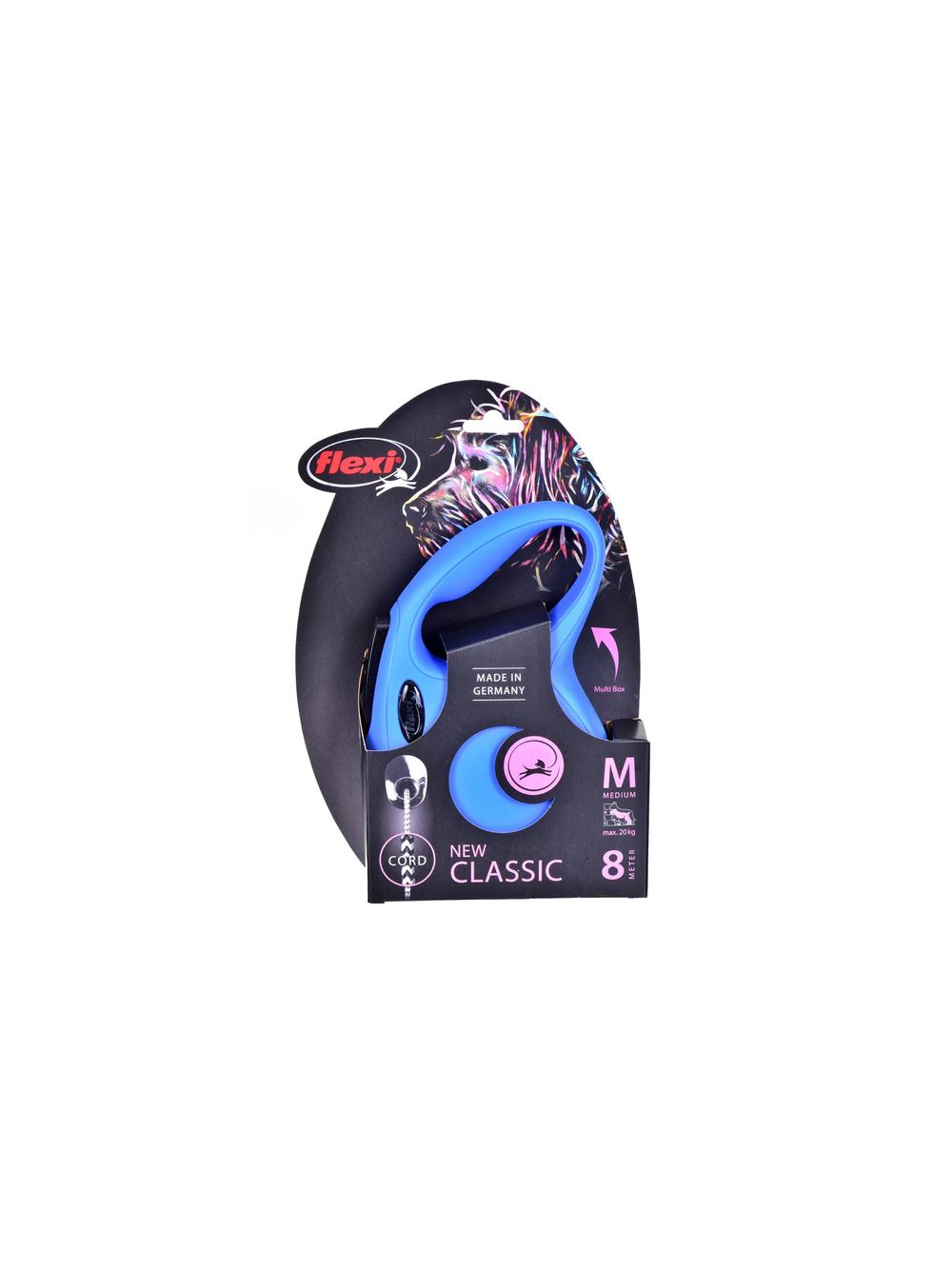 Smycz automatyczna FLEXI New Classic M 8m niebieska