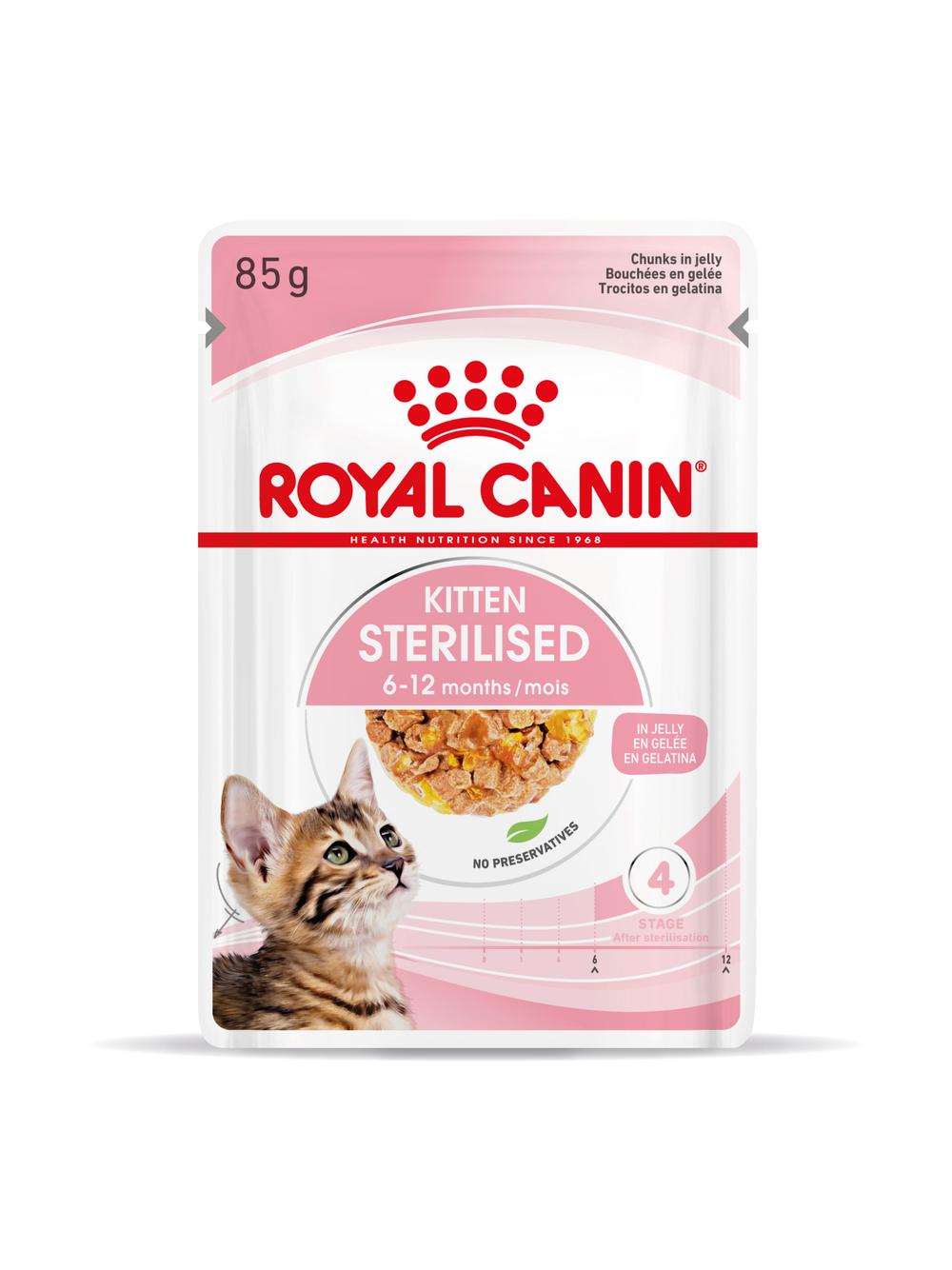 ROYAL CANIN Kitten Sterilised 12x85g karma mokra w galaretce dla kociąt do 12 miesiąca życia, sterylizowanych