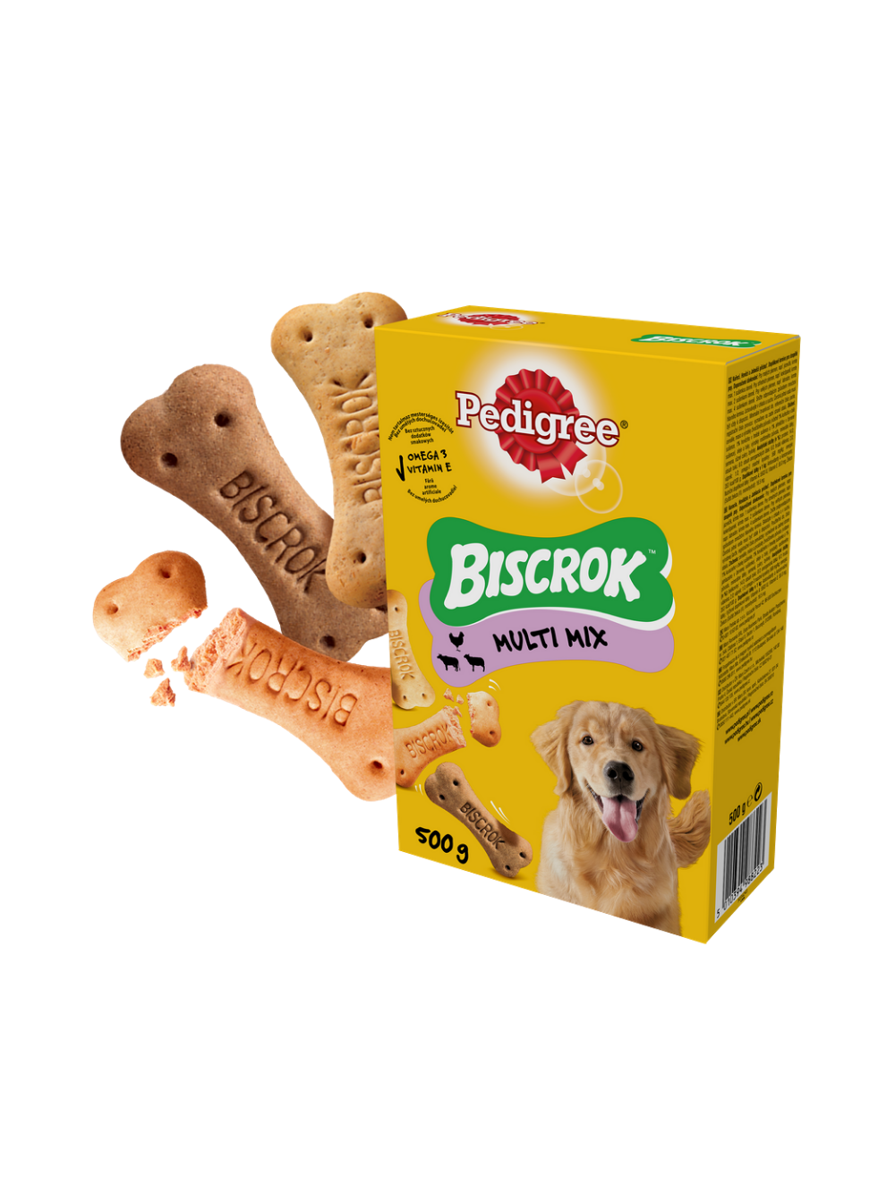 PEDIGREE® Biscrok™ Multi Mix 4x500 g – karma uzupełniająca dla dorosłych psów, o smaku kurczaka, wołowiny i jagnięciny