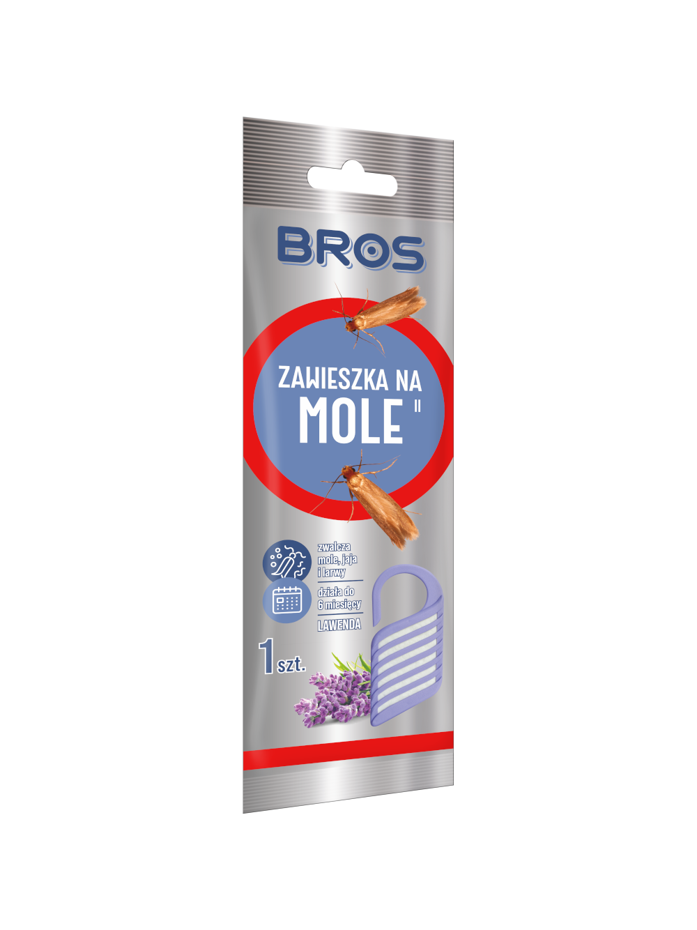 BROS Zawieszka na mole odzieżowe, ubraniowe lawendowa 1 szt.