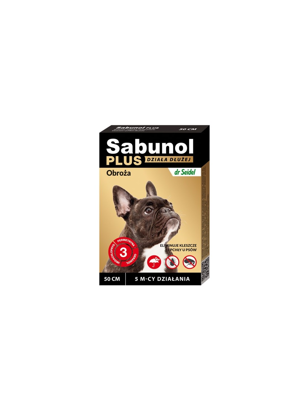 Sabunol Plus - Obroża przeciw pchłom i kleszczom dla psa 50cm+ Cestal Dog Plus tabletki na odrobaczanie psów 2 sztuki