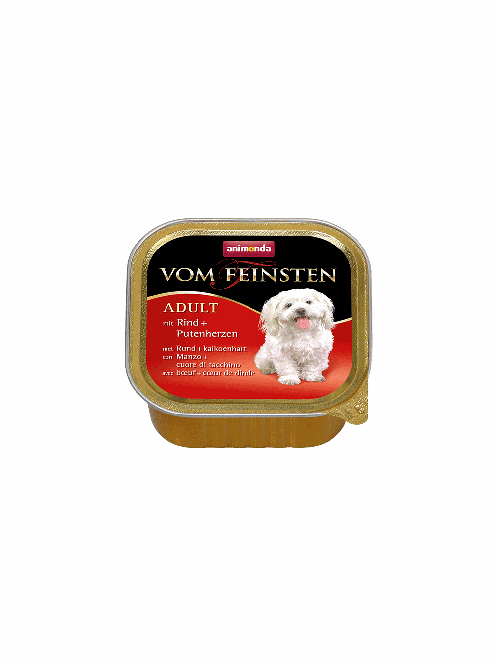 ANIMONDA Dog Vom Feinsten Adult smak: wołowina i serca indyka 22x150g