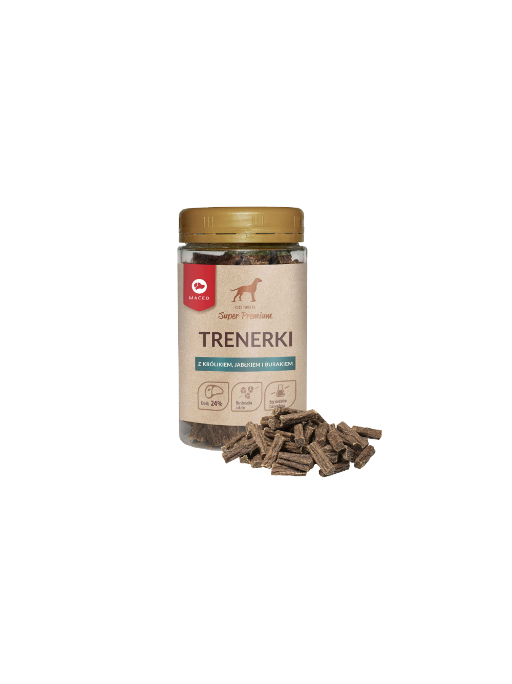 MACED Trenerki z królikiem, jabłkiem i burakiem 150g