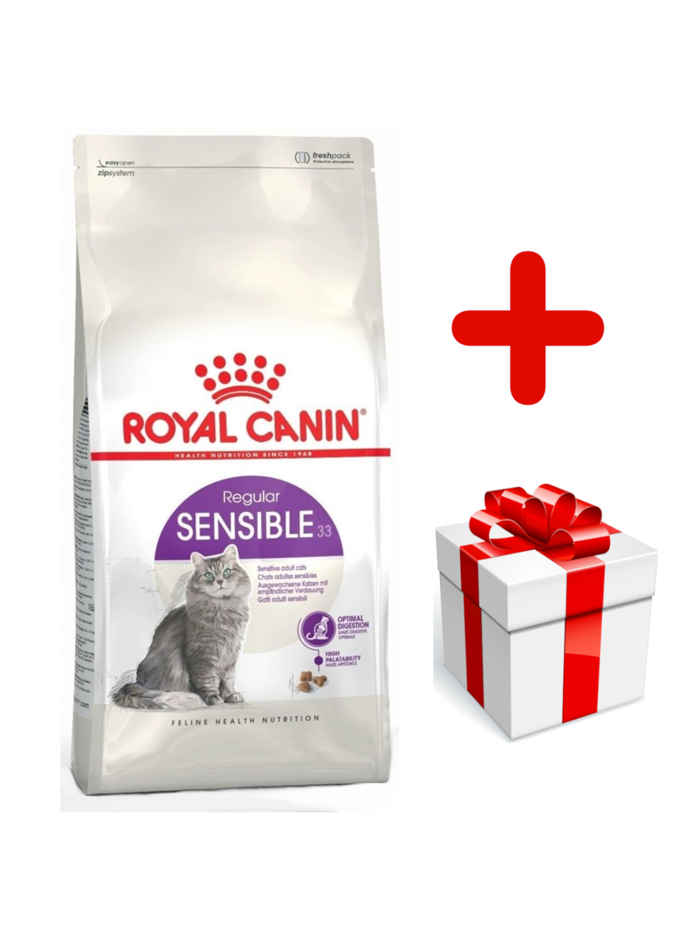 ROYAL CANIN  Sensible 33 10kg karma sucha dla kotów dorosłych, o wrażliwym przewodzie pokarmowym + niespodzianka dla kota GRATIS!