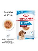 ROYAL CANIN Medium Puppy 10x140g karma mokra w sosie dla szczeniąt do 12 miesiąca, ras średnich