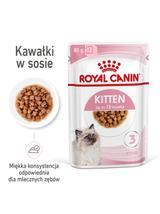 ROYAL CANIN Kitten Instinctive w sosie 12x85g karma mokra w sosie dla kociąt do 12 miesiąca życia +  NIESPODZIANKA DLA KOTA GRATIS!!