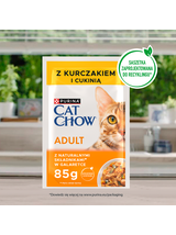 PURINA Cat Chow Adult Karma dla kotów z kurczakiem i cukinią w galaretce 10x85g
